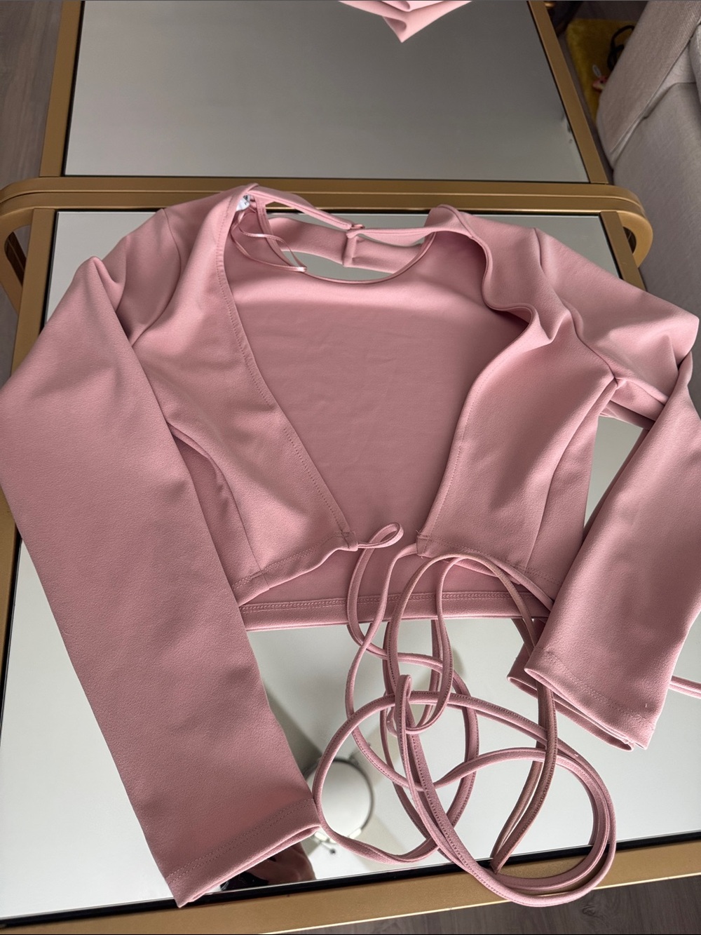 Zara Two-Piece Pink Crop Top & Skirt Set Top M and Skirt XL - Picture 5 of 7